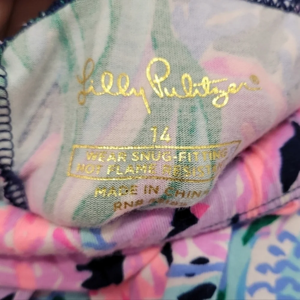 Lilly Pulitzer Girls Leggings or‎ Pajama Pants Size 14 Bring the Mermaid Back